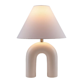 Modern European furniture - White Arched Ceramic Table Lamp - www.oroa.com