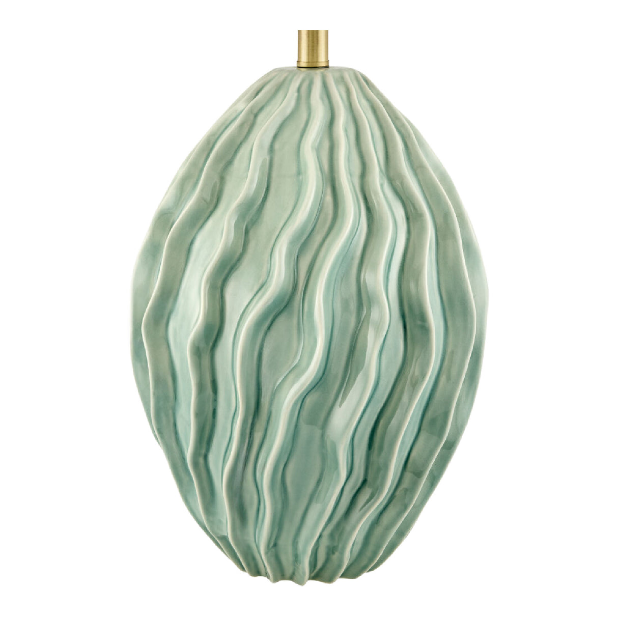   Green Ceramic Embossed Table Lamp | Oroa.com