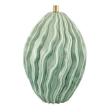 Modern European furniture - Green Ceramic Embossed Table Lamp - www.oroa.com