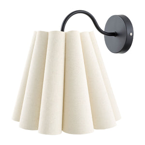   Modern European furniture - Pleated Cream Linen Wall Lamp - www.oroa.com | Oroa.com