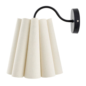   Modern European furniture - Pleated Cream Linen Wall Lamp - www.oroa.com | Oroa.com