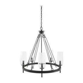 Modern European furniture - Faceted Clear Glass Chandelier - www.oroa.com