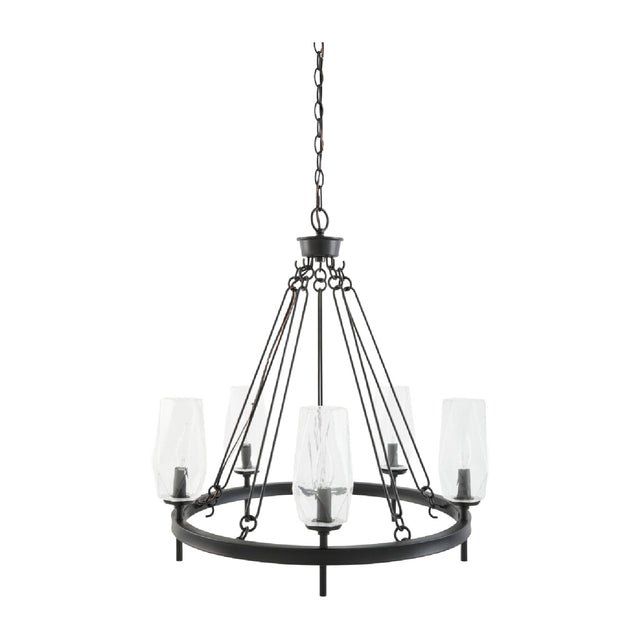 Modern European furniture - Faceted Clear Glass Chandelier - www.oroa.com