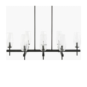 Modern European furniture - 8-Light Glass Linear Chandelier - www.oroa.com