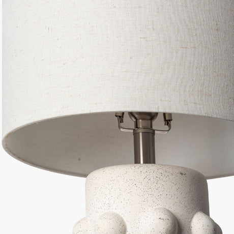 Modern European furniture - Cream Ceramic Linen Table Lamp - www.oroa.com
