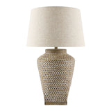 Modern European furniture - Embossed Pattern Ceramic Table Lamp - www.oroa.com