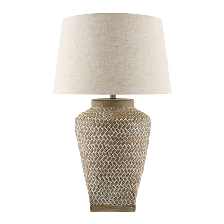 Modern European furniture - Embossed Pattern Ceramic Table Lamp - www.oroa.com