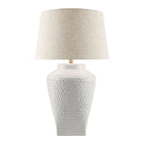 Modern European furniture - Embossed Pattern Ceramic Table Lamp - www.oroa.com