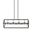 Modern European furniture - Black Iron Framed 4-Light Chandelier - www.oroa.com