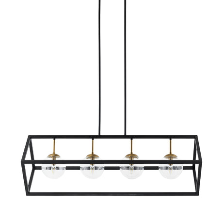   Modern European furniture - Black Iron Framed 4-Light Chandelier - www.oroa.com | Oroa.com