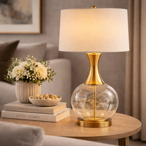   Modern European furniture - Clear Glass Base Table Lamp L - www.oroa.com | Oroa.com