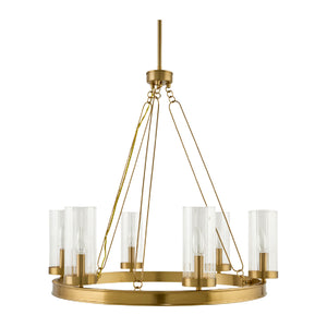   Modern European furniture -  Cylindrical Glass 8-Light Chandelier S - www.oroa.com | Oroa.com
