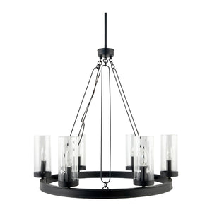   Modern European furniture -  Cylindrical Glass 8-Light Chandelier S - www.oroa.com | Oroa.com