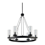Modern European furniture -  Cylindrical Glass 8-Light Chandelier S - www.oroa.com