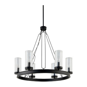   Modern European furniture -  Cylindrical Glass 8-Light Chandelier S - www.oroa.com | Oroa.com