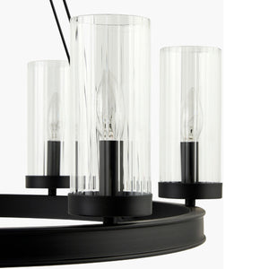   Modern European furniture -  Cylindrical Glass 8-Light Chandelier S - www.oroa.com | Oroa.com