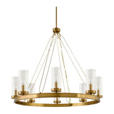 Modern European furniture -  Cylindrical Glass 8-Light Chandelier L  - www.oroa.com