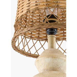   Modern European furniture - Brown Rattan Accent Table Lamps (2) - www.oroa.com | Oroa.com
