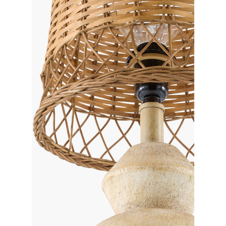 Modern European furniture - Brown Rattan Accent Table Lamps (2) - www.oroa.com