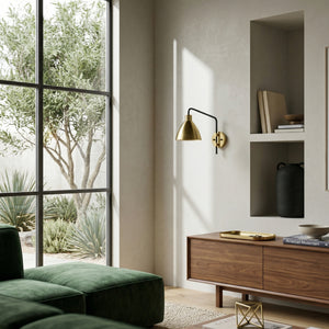   Modern European furniture - Gold Shade Wall Lamp - www.oroa.com | Oroa.com