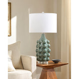 Modern European furniture - Embellished Green Ceramic Table Lamp - www.oroa.com