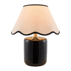 Modern European furniture - Scalloped Linen Ceramic Table Lamp - www.oroa.com