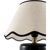 Modern European furniture - Scalloped Linen Ceramic Table Lamp - www.oroa.com