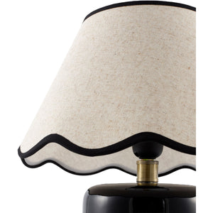   Modern European furniture - Scalloped Linen Ceramic Table Lamp - www.oroa.com | Oroa.com