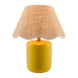 Modern European furniture - Scalloped Edge Seagrass Table Lamp - www.oroa.com