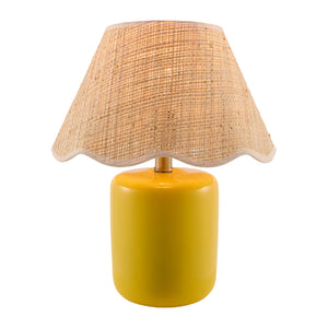   Modern European furniture - Scalloped Edge Seagrass Table Lamp - www.oroa.com | Oroa.com