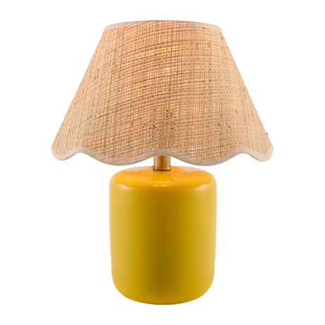 Modern European furniture - Scalloped Edge Seagrass Table Lamp - www.oroa.com