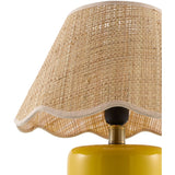 Modern European furniture - Scalloped Edge Seagrass Table Lamp - www.oroa.com