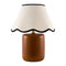 Modern European furniture - Scalloped Linen Ceramic Table Lamp - www.oroa.com
