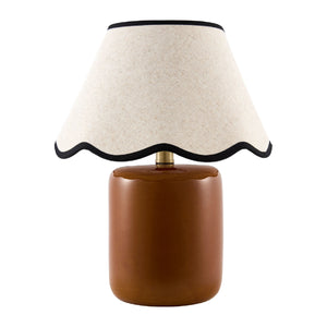   Modern European furniture - Scalloped Linen Ceramic Table Lamp - www.oroa.com | Oroa.com