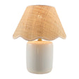 Modern European furniture - Scalloped Edge Seagrass Table Lamp - www.oroa.com