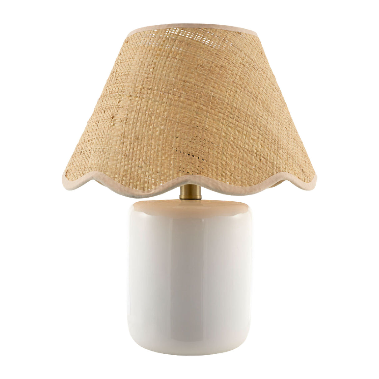   Modern European furniture - Scalloped Edge Seagrass Table Lamp - www.oroa.com | Oroa.com