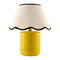 Modern European furniture - Scalloped Linen Ceramic Table Lamp - www.oroa.com
