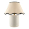 Modern European furniture - Scalloped Linen Ceramic Table Lamp - www.oroa.com