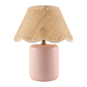   Modern European furniture - Scalloped Edge Seagrass Table Lamp - www.oroa.com | Oroa.com