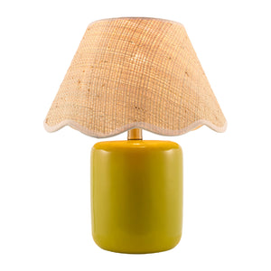   Modern European furniture - Scalloped Edge Seagrass Table Lamp - www.oroa.com | Oroa.com