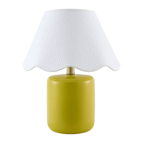 Modern European furniture - Scalloped Seagrass Ceramic Table Lamp - www.oroa.com