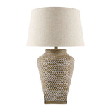 Modern European furniture -  Carved Ceramic Accent Table Lamp - www.oroa.com