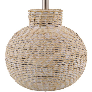   Modern European furniture - White Rattan Base Table Lamp - www.oroa.com | Oroa.com