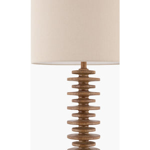   Modern European furniture - Beige Stacked Base Floor Lamp - www.oroa.com | Oroa.com