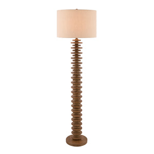   Modern European furniture - Beige Stacked Base Floor Lamp - www.oroa.com | Oroa.com