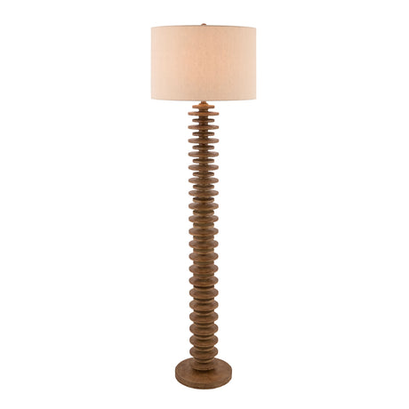   Modern European furniture - Beige Stacked Base Floor Lamp - www.oroa.com | Oroa.com
