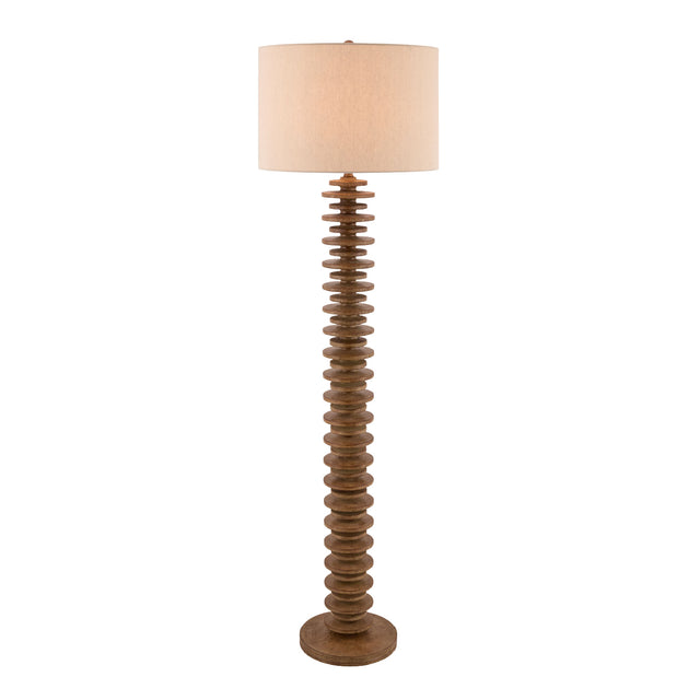 Modern European furniture - Beige Stacked Base Floor Lamp - www.oroa.com