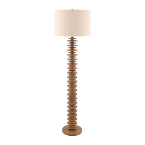   Modern European furniture - Beige Stacked Base Floor Lamp - www.oroa.com | Oroa.com