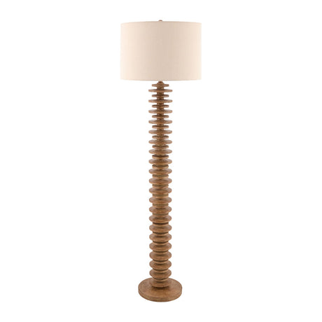 Modern European furniture - Beige Stacked Base Floor Lamp - www.oroa.com