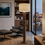 Modern European furniture - Beige Stacked Base Floor Lamp - www.oroa.com